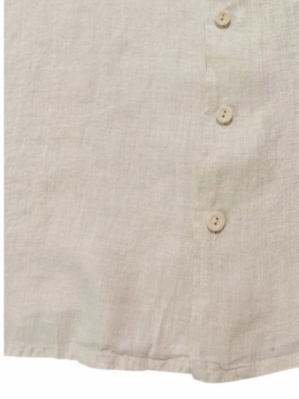 FLAX Natural 100% Linen Relaxed Short Sleeve Button Front Camp Shirt Small - Picture 8 of 12